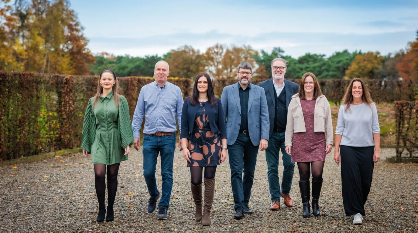 The full Life Experts team, out walking together